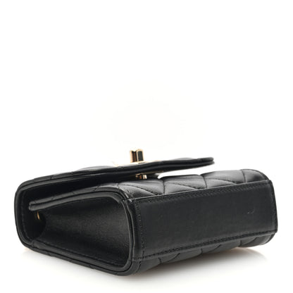 Chanel Lambskin Quilted Mini Trendy CC Clutch With Chain Black 4 of 10