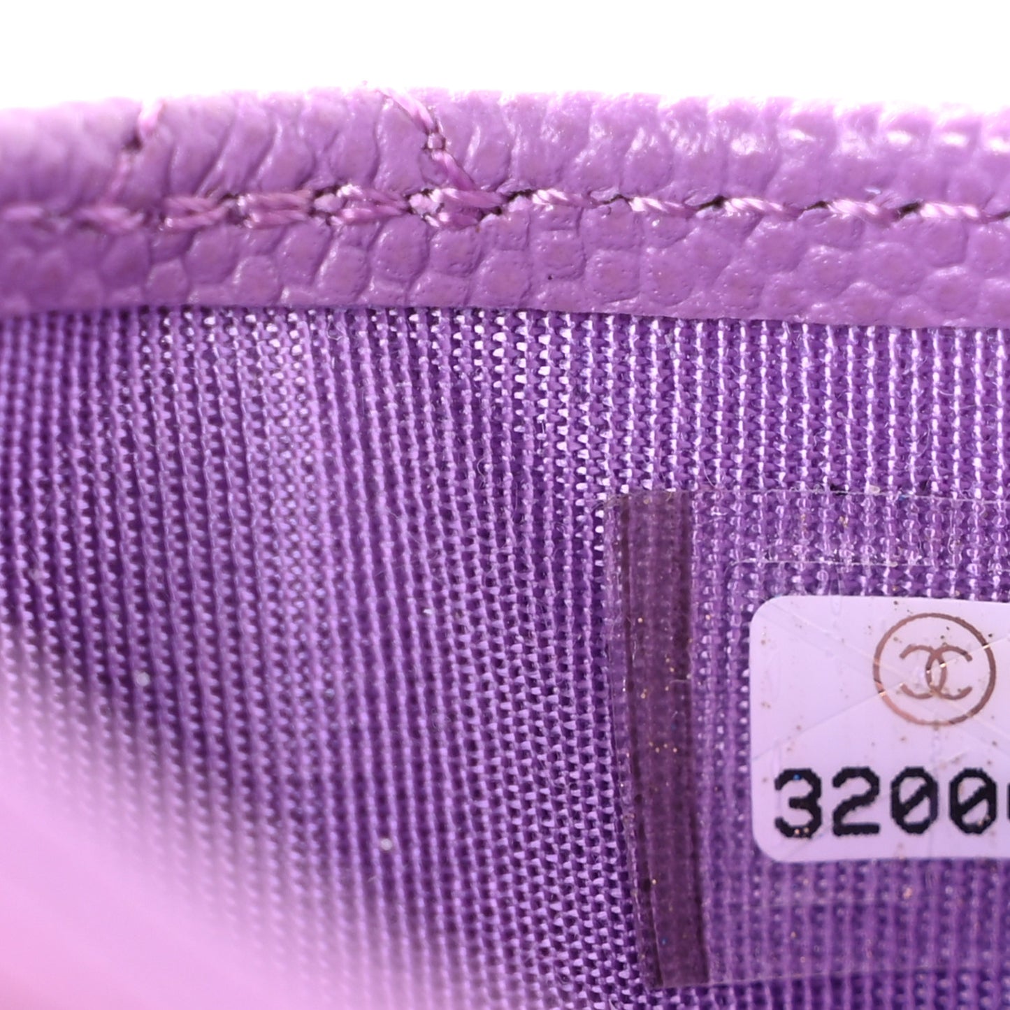Caviar Quilted Card Holder Purple
