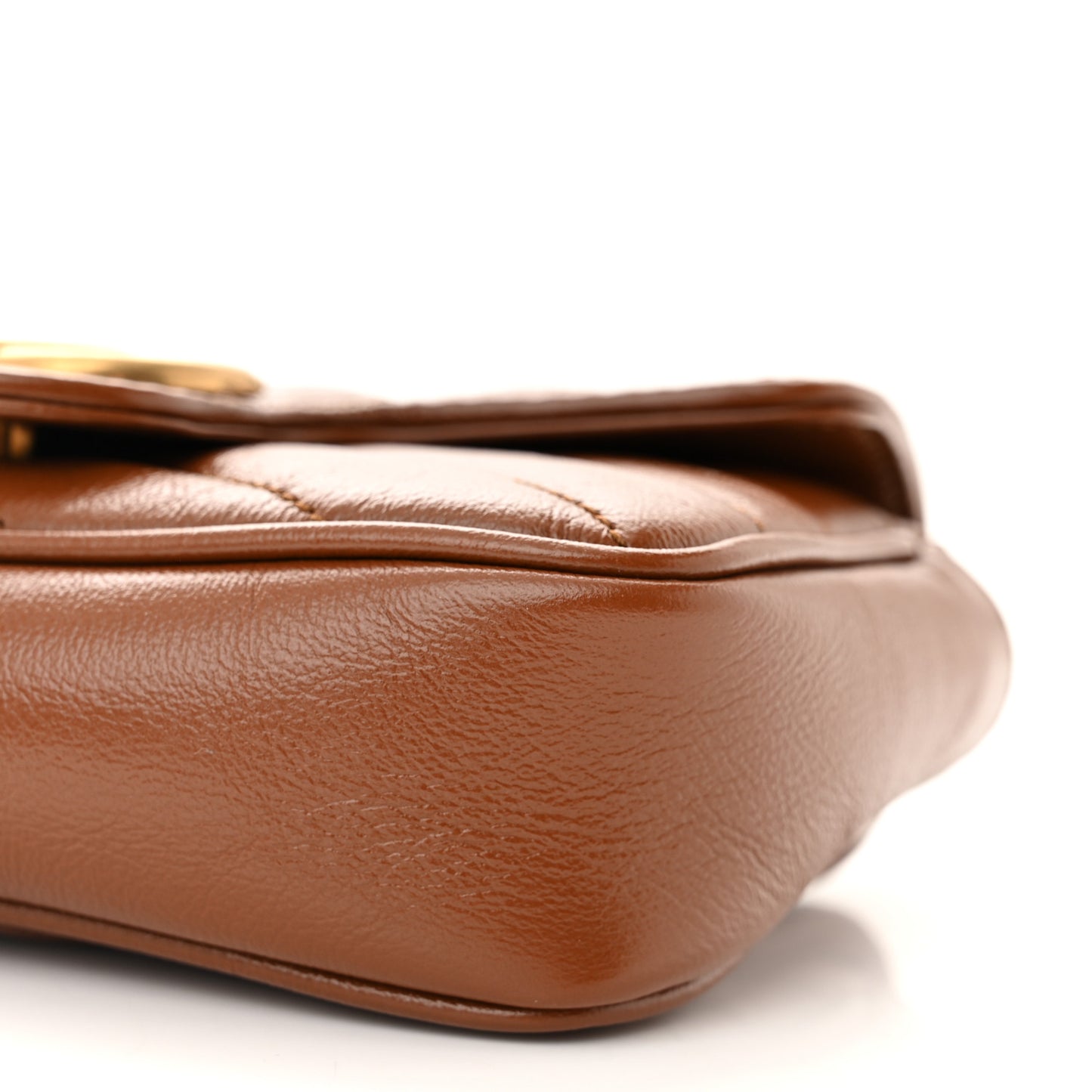 Azalea Calfskin Matelasse Diagonal Super Mini GG Marmont Shoulder Bag Cuir