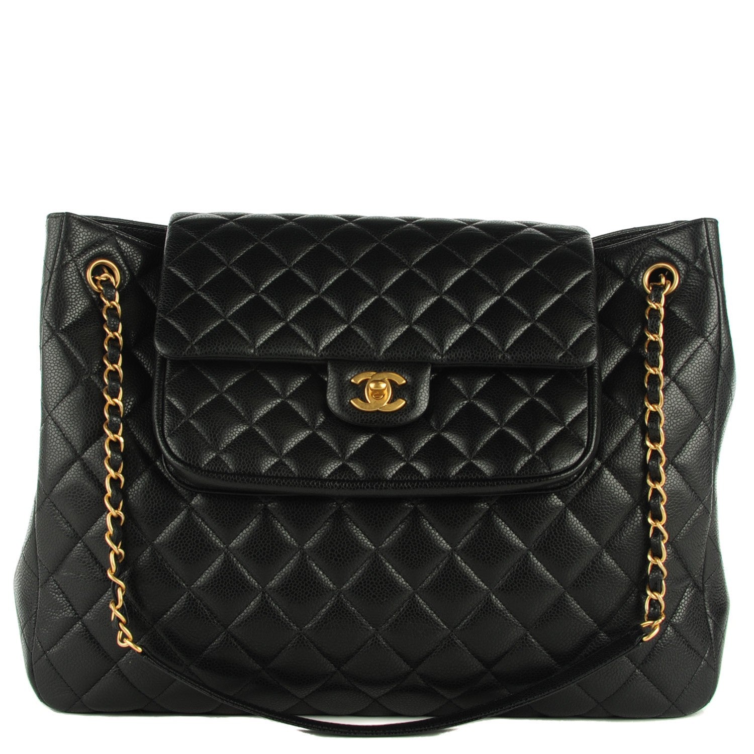 Chanel Caviar Quilted Flap Tote Black 1 of 9