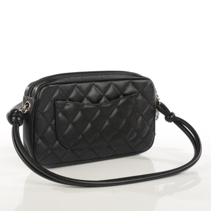 Chanel Calfskin Quilted Cambon Pochette Black White 3 of 9