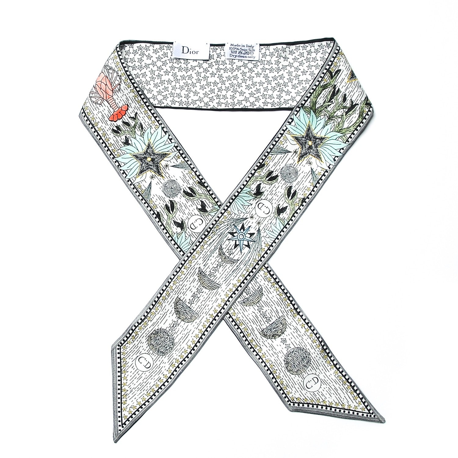 Christian Dior Silk La Lune Mitzah Scarf 1 of 5