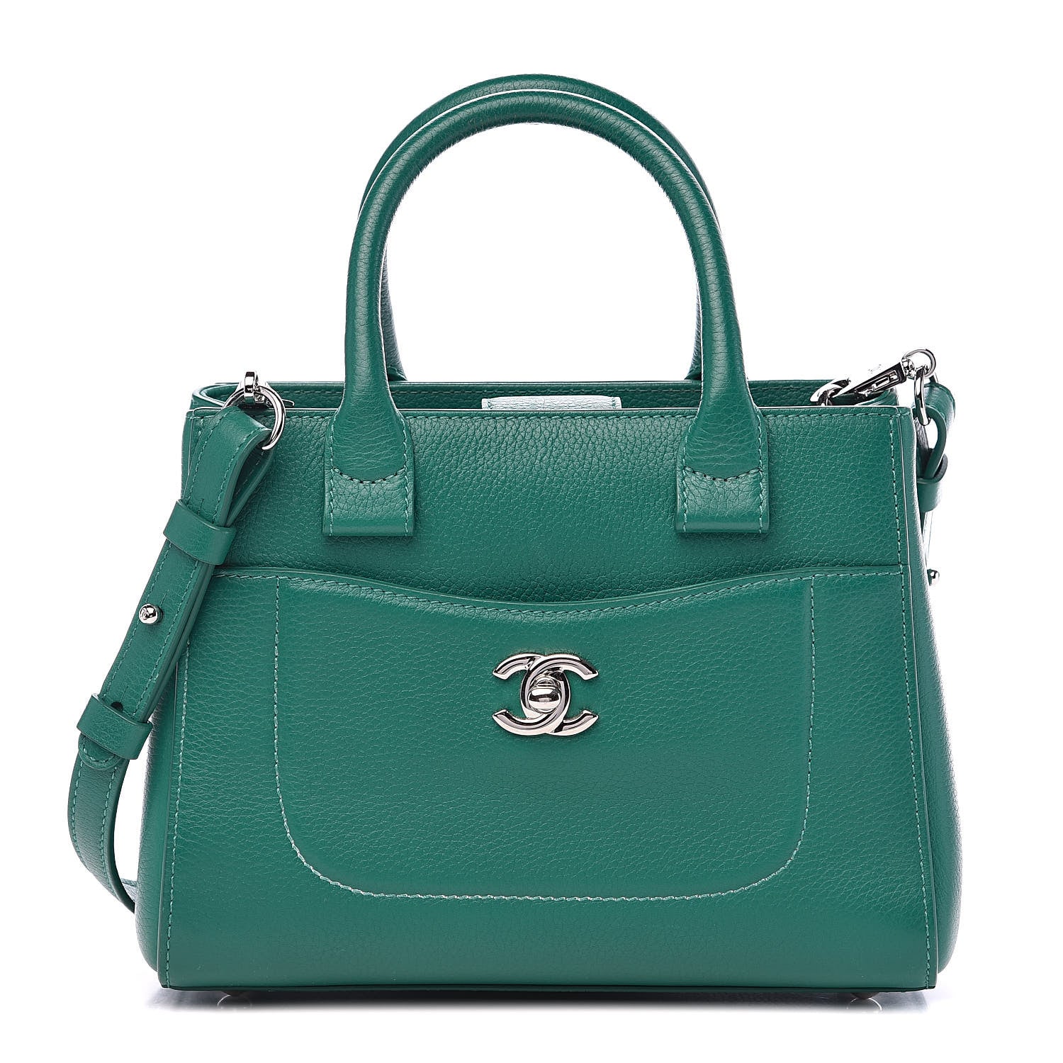 Chanel Grained Calfskin Mini Neo Executive Shopper Tote Green 1 of 12