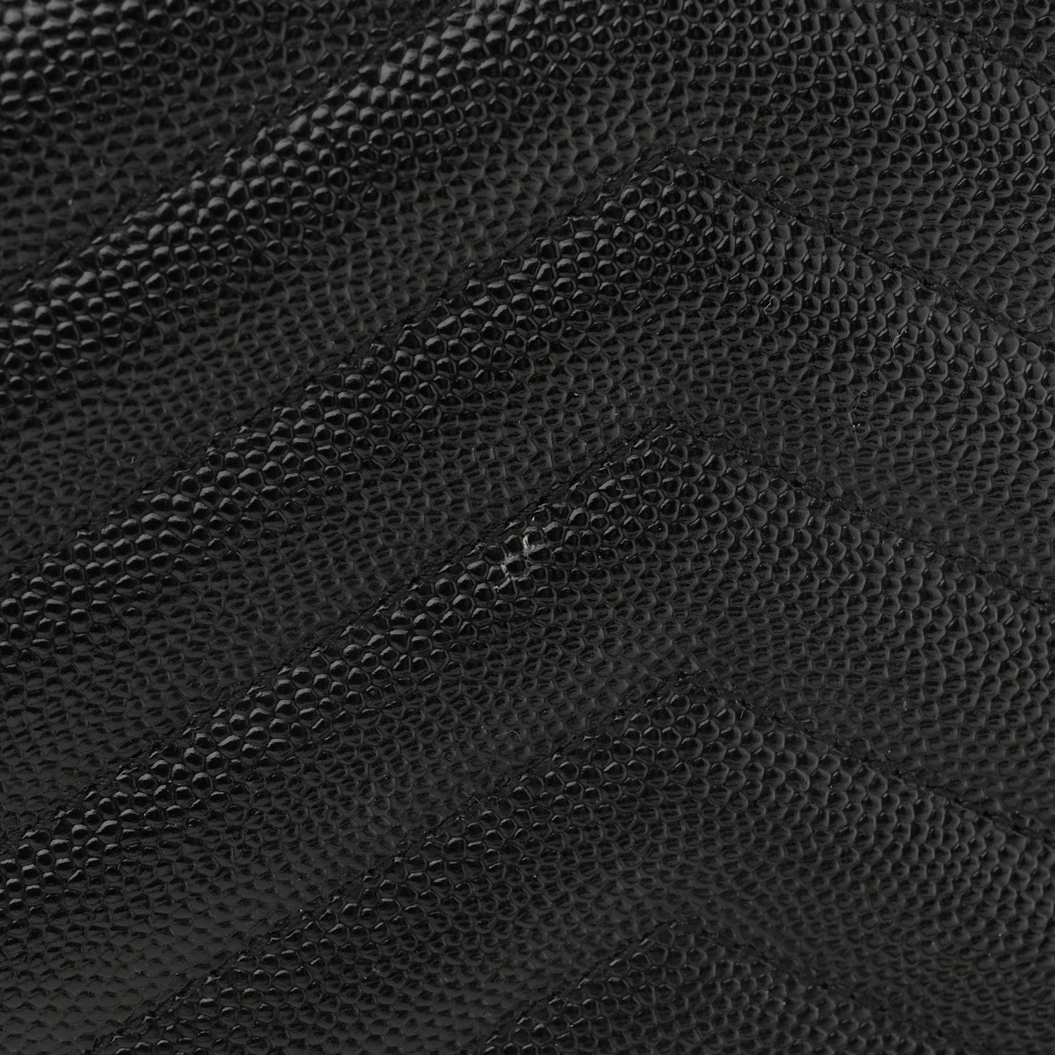 Saint Laurent Grain De Poudre Matelasse Chevron Monogram Monochrome Chain Wallet Black 10 of 11
