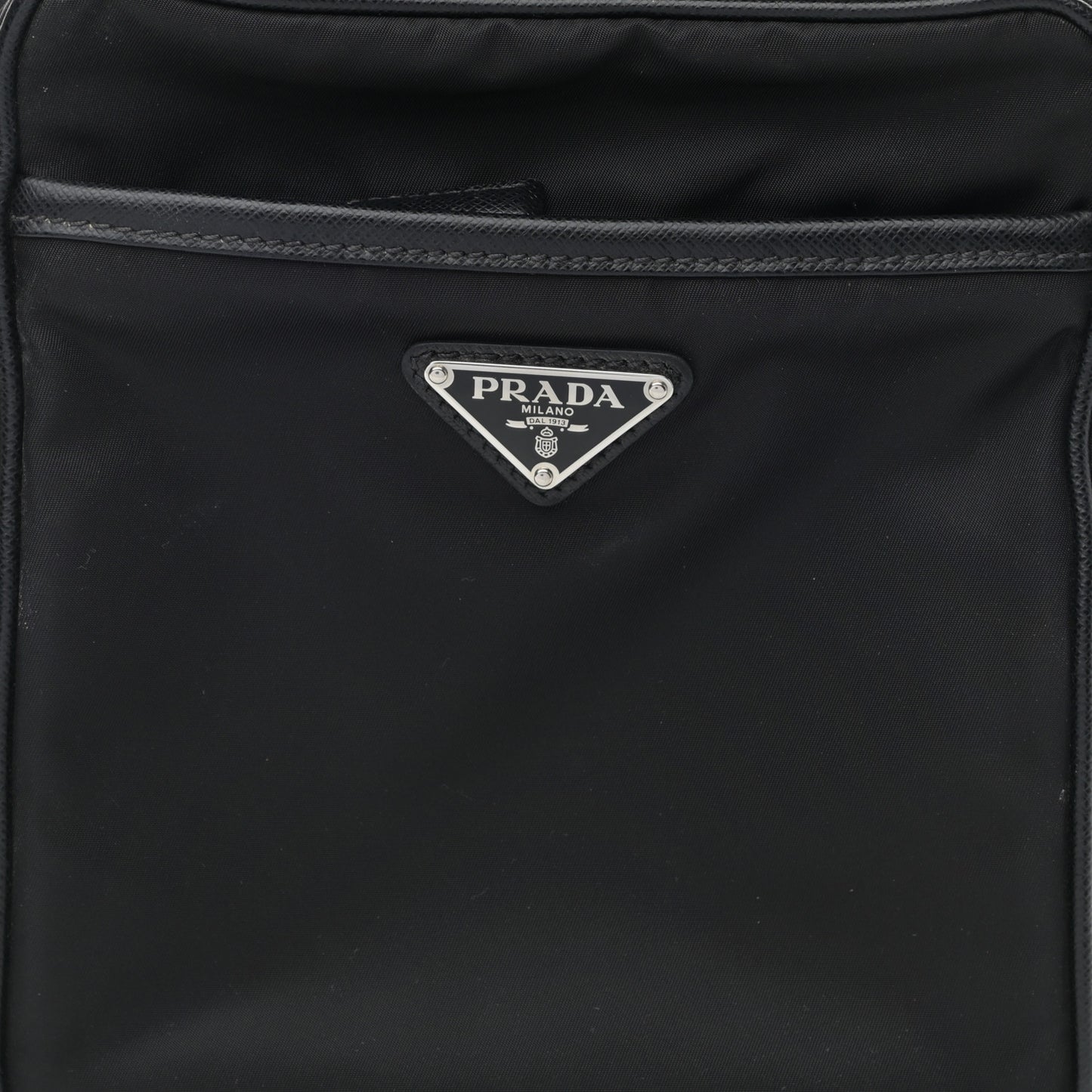 Tessuto Nylon Saffiano Sling Bag Black