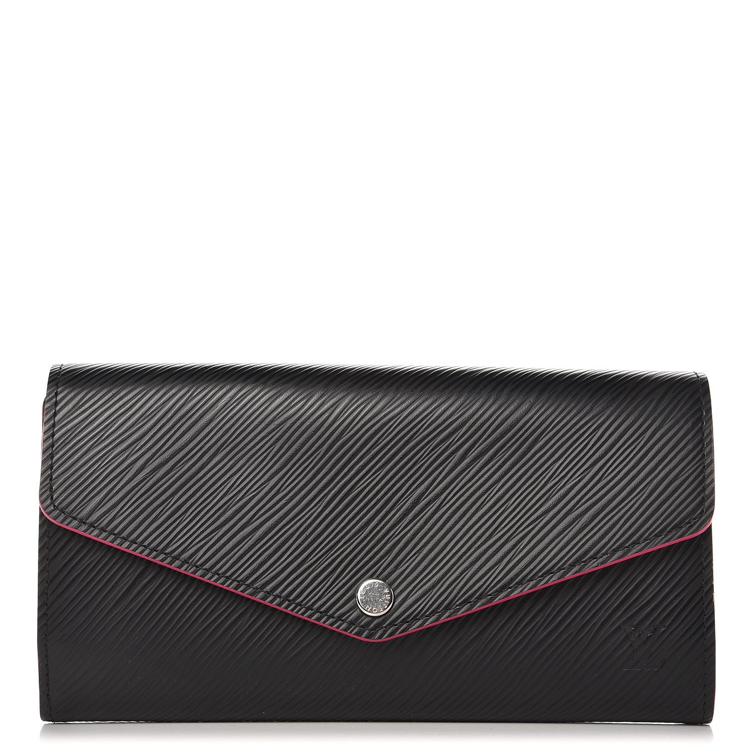 Louis Vuitton Epi Sarah Wallet NM Black Hot Pink 1 of 6