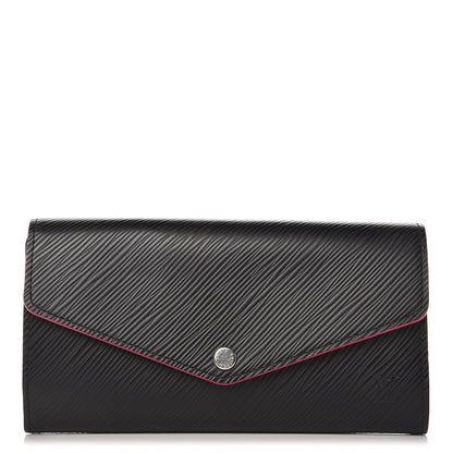 Louis Vuitton Epi Sarah Wallet NM Black Hot Pink 1 of 6