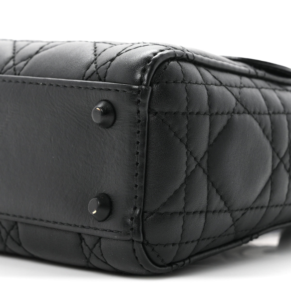 Christian Dior Ultra Matte Calfskin Cannage Mini Lady Dior Black 10 of 10