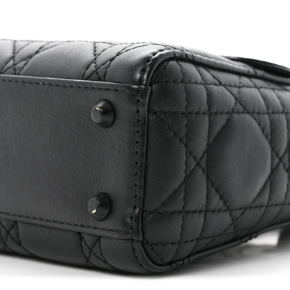 Christian Dior Ultra Matte Calfskin Cannage Mini Lady Dior Black 10 of 10