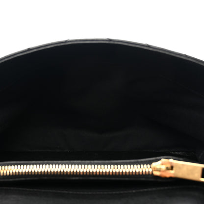 Saint Laurent Sheepskin Matelasse Chevron Monogram Medium College Bag Black 5 of 9