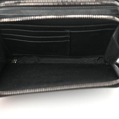 Christian Dior Grained Calfskin CD Icon Zipped Pouch With Strap Black 5 of 12