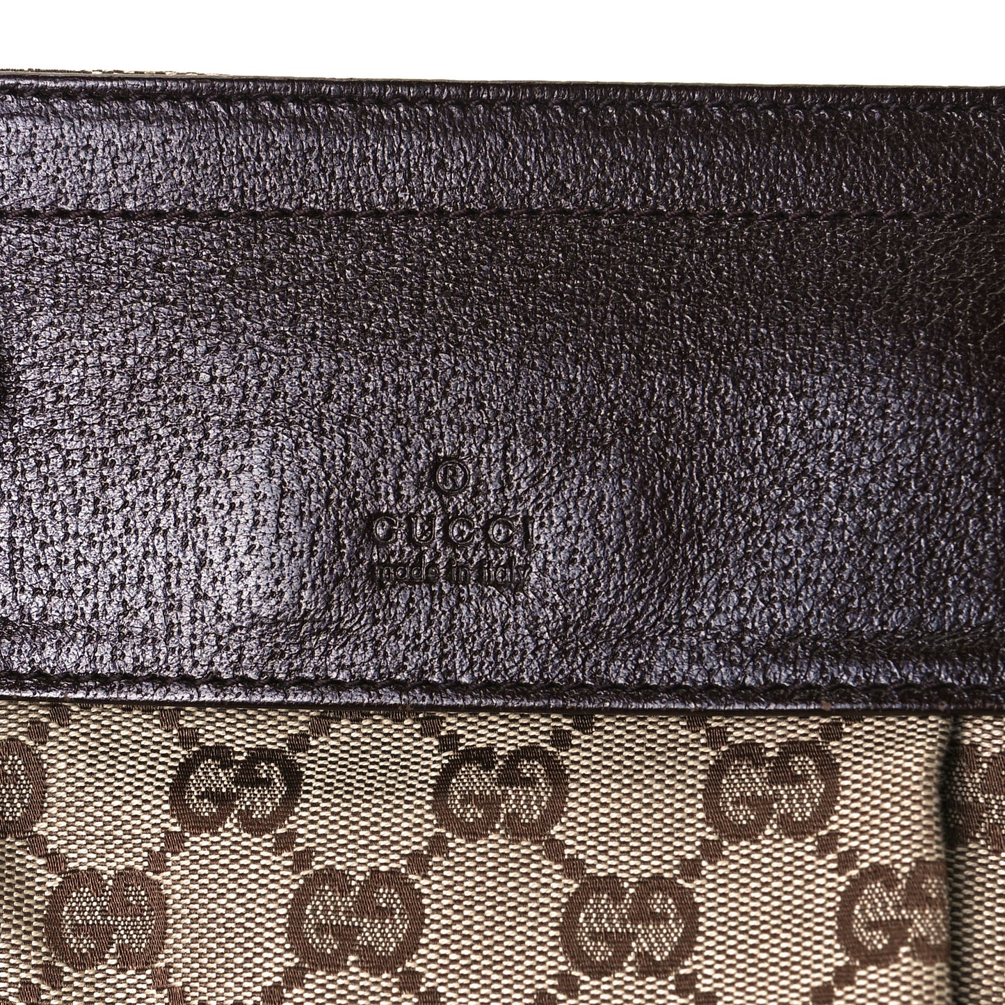GG Monogram Web Double Pocket Belt Bag Dark Brown