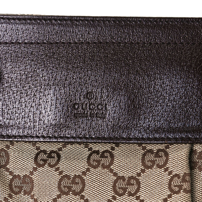 Gucci GG Monogram Web Double Pocket Belt Bag Dark Brown 12 of 25