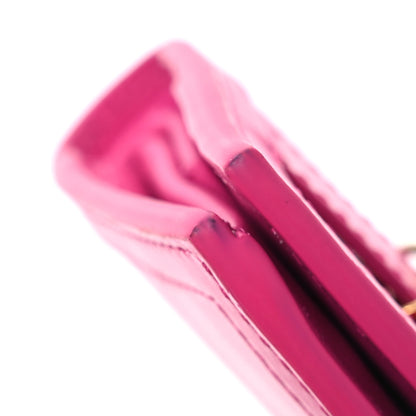 Versace Calfskin Greca Bi Fold Wallet Glossy Pink 9 of 12