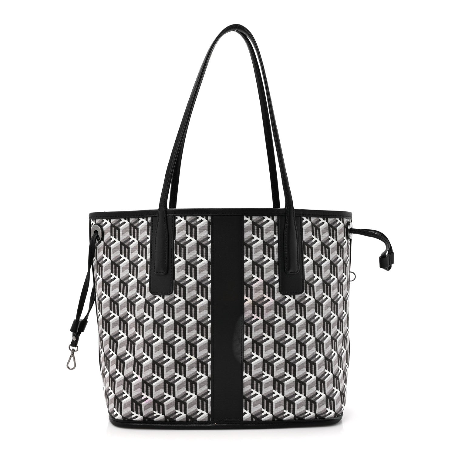 MCM Visetos Small Liz Reversible Shopper Tote Black 4 of 19