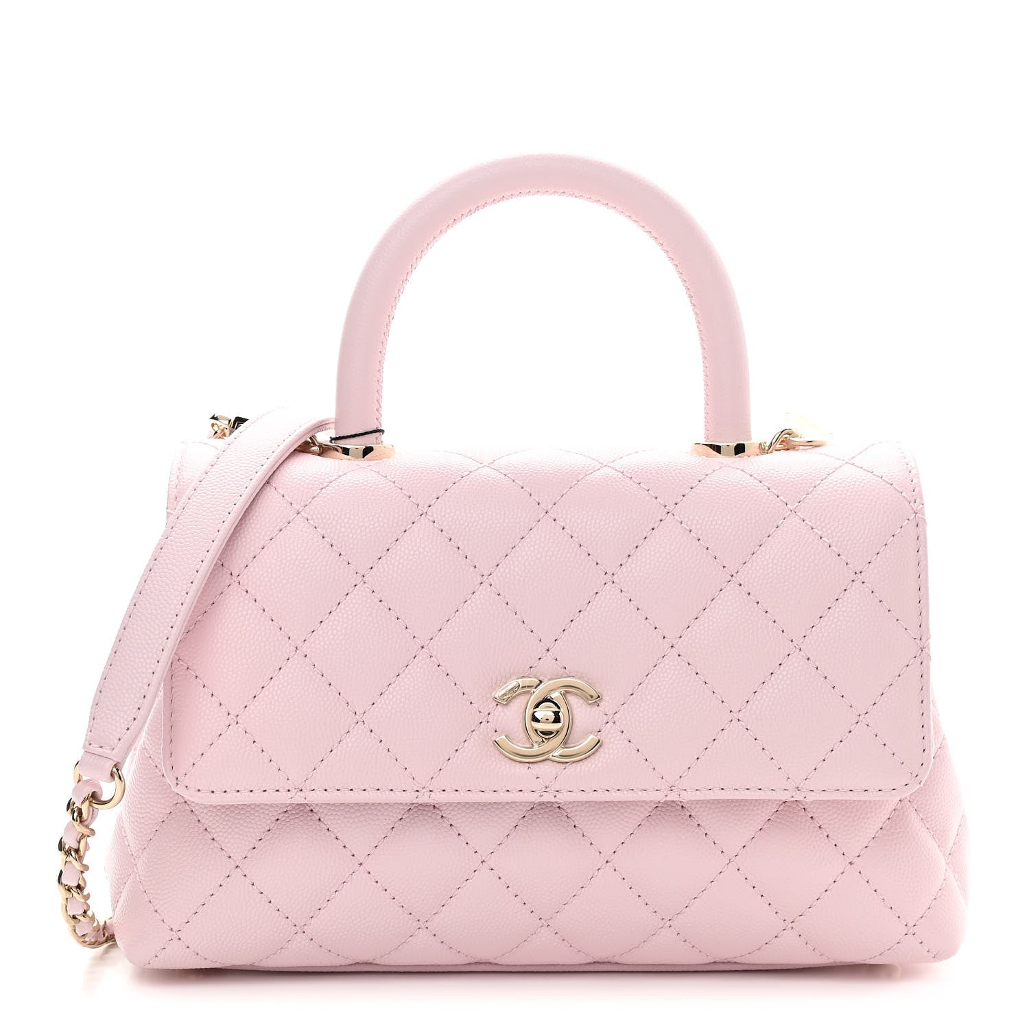 Chanel Caviar Quilted Mini Coco Handle Flap Light Pink 1 of 11