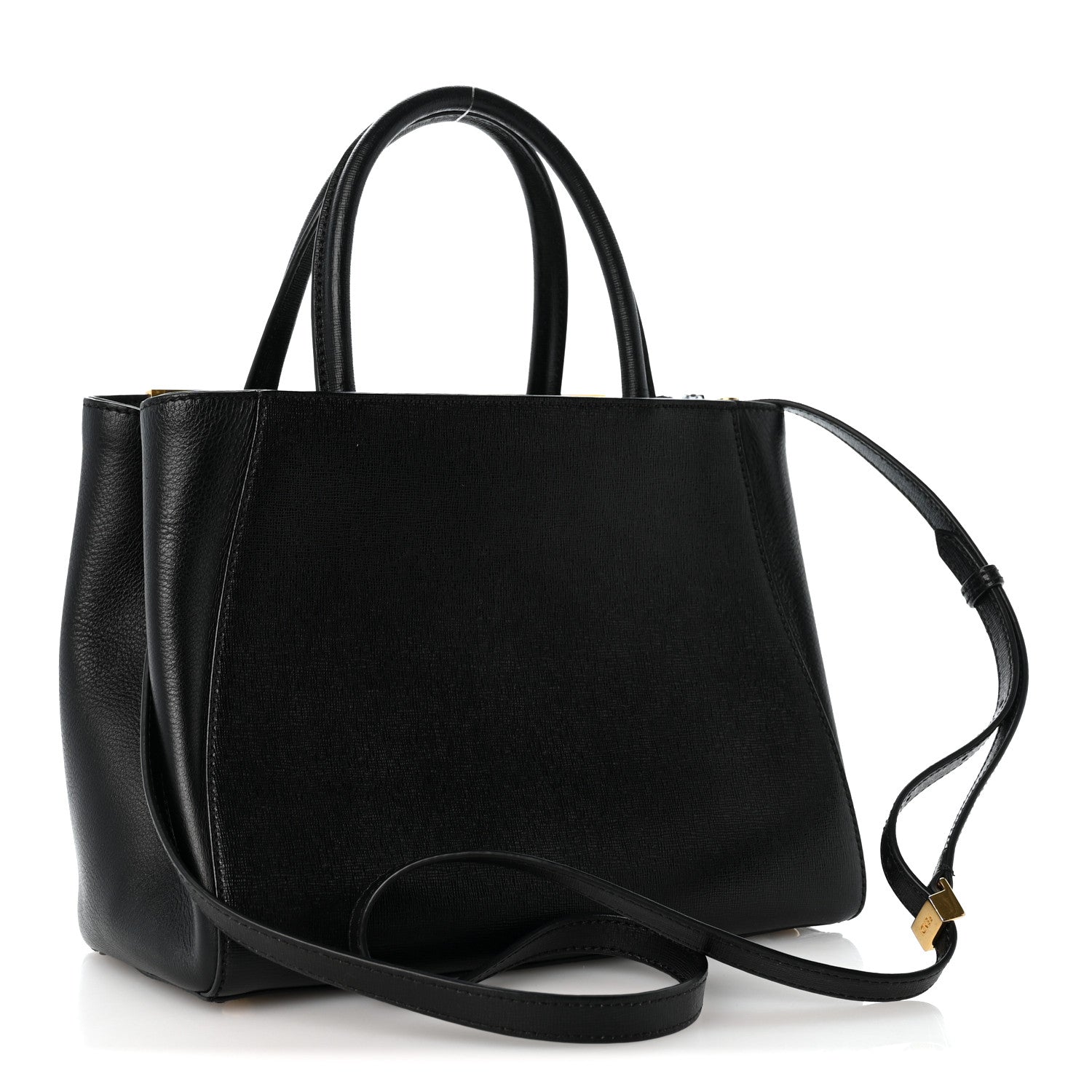 Fendi Vitello Elite Petite 2Jours Tote Black 3 of 13