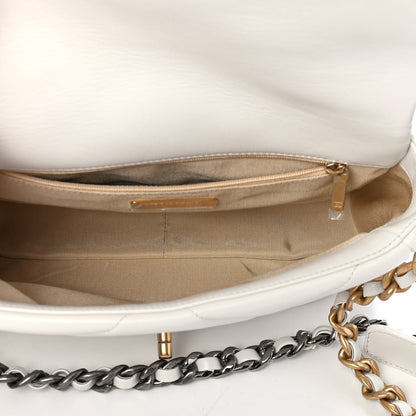 Chanel Lambskin Quilted Medium Chanel 19 Flap White 4 of 4