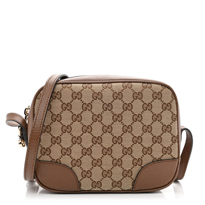 Gucci Monogram Mini Bree Messenger Bag Beige Tabacco 1 of 10