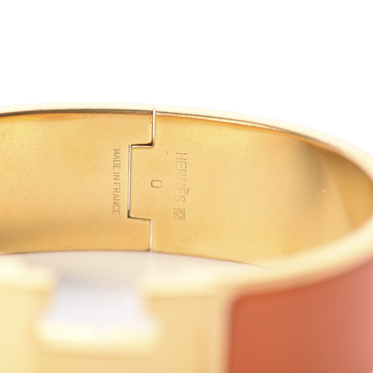 Enamel Wide Clic Clac H Bracelet GM Orange