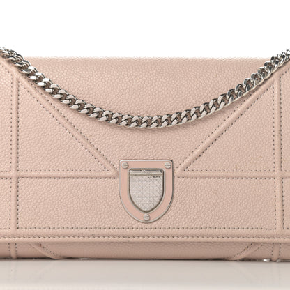 Christian Dior Grained Calfskin Diorama Croisiere Chain Wallet Rose Poudre 8 of 22