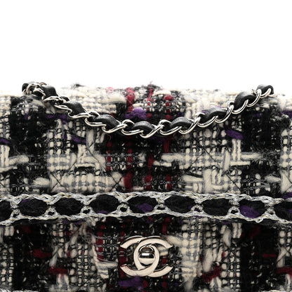 Chanel Tweed Quilted Mini Rectangular Flap Black White Multicolor 5 of 10