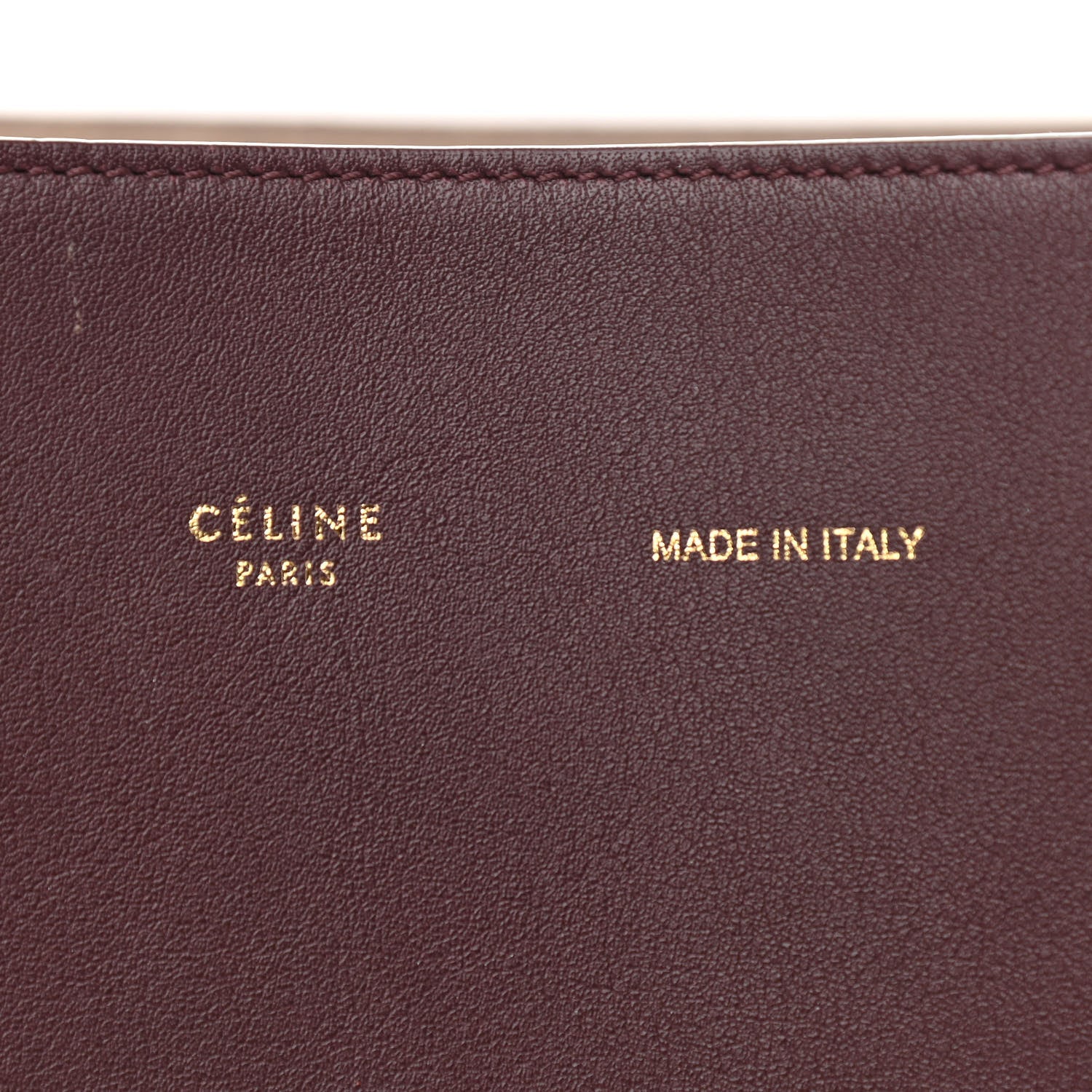Celine Smooth Calfskin Small Belt Cabas Phantom Burgundy 7 of 13