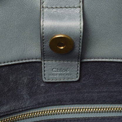 Chloe Smooth Calfskin Medium Milo Shopping Tote Cloudy Blue 7 of 9