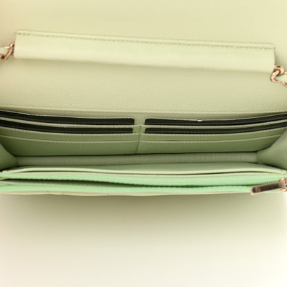 Chanel Caviar Quilted Wallet On Chain WOC Light Green 5 of 12