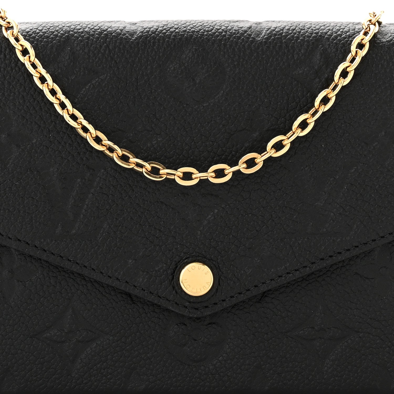Louis Vuitton Empreinte Pochette Felicie Chain Wallet Black 8 of 11