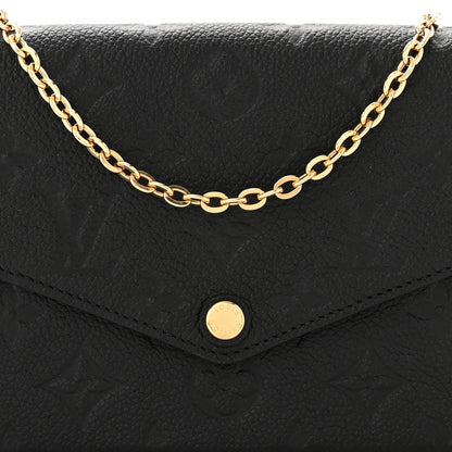 Louis Vuitton Empreinte Pochette Felicie Chain Wallet Black 8 of 11