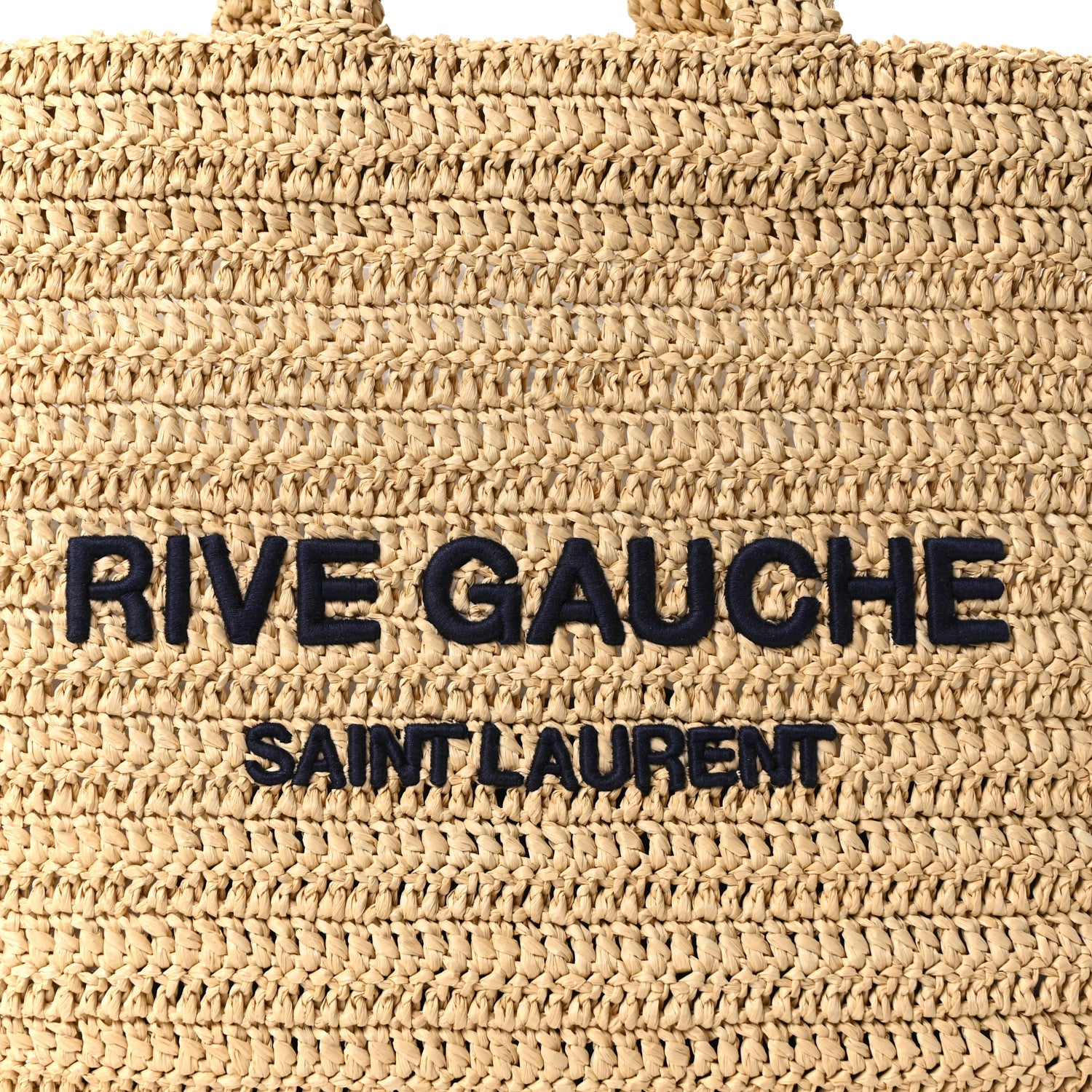 Saint Laurent Raffia Rive Gauche Tote Natural 8 of 10