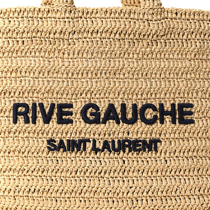 Saint Laurent Raffia Rive Gauche Tote Natural 8 of 10
