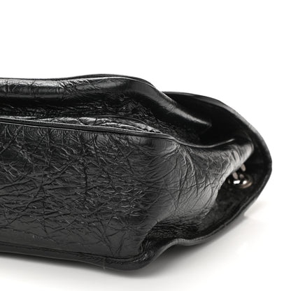 Saint Laurent Crinkled Calfskin Matelasse Monogram Medium Niki Chain Satchel Black 10 of 11