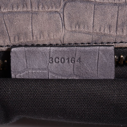 Givenchy Nubuck Crocodile Embossed Medium Antigona Washed Black 7 of 7