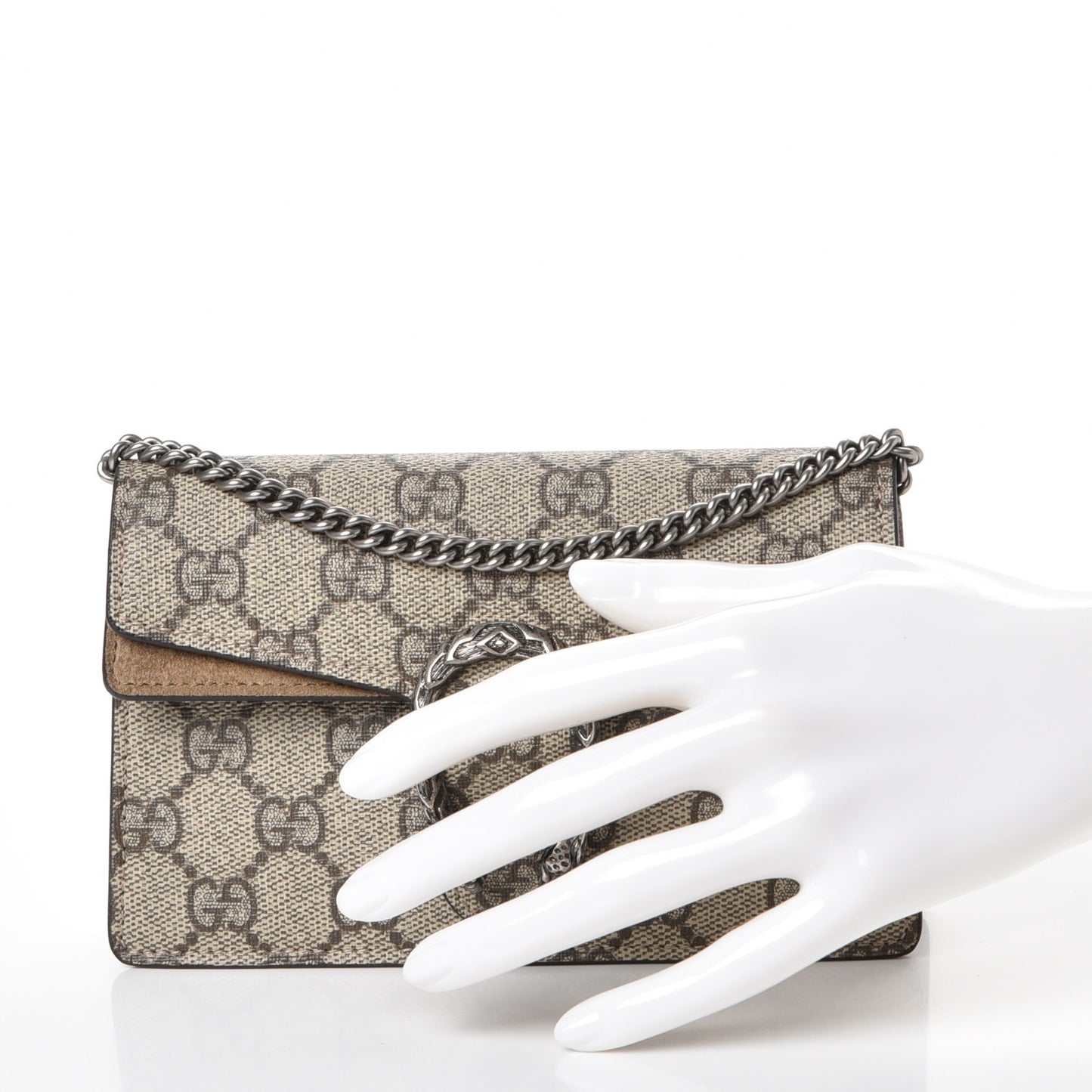 GG Supreme Monogram Super Mini Dionysus Shoulder Bag Taupe