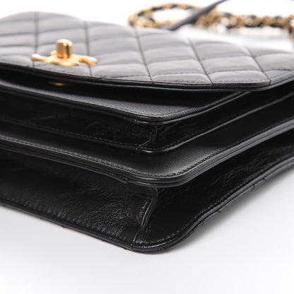 Chanel Calfskin Caviar Quilted Chain Handle Flap Black 8 of 12