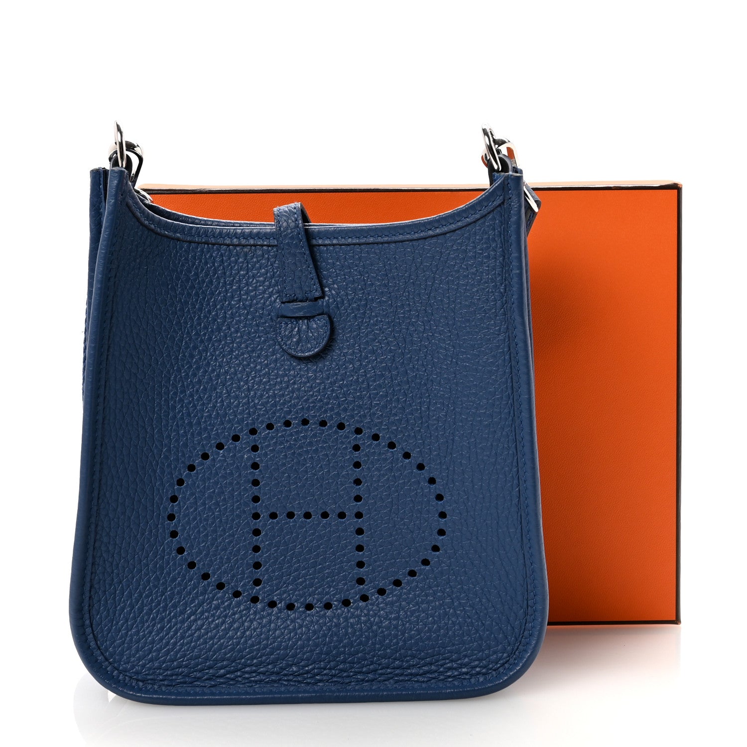 Hermes Taurillon Clemence Evelyne TPM Bleu Tie 1794646 – FASHIONPHILE