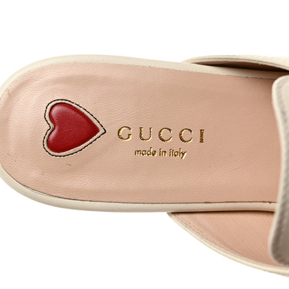 Gucci Malaga Kid Web Womens Princetown Slippers 37.5 Mystic White 6 of 10