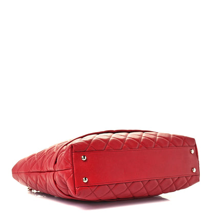 Chanel Caviar Quilted Rolled Up Tote Red 3 of 10