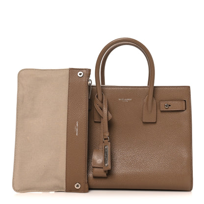 Saint Laurent Grained Calfskin Baby Sac De Jour Souple Dark Beige 3 of 12