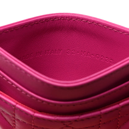 Christian Dior Lambskin Cannage Lady Dior Card Holder Rani Pink 7 of 7