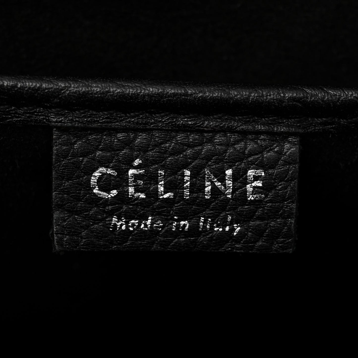 Drummed Calfskin Nano Luggage Black