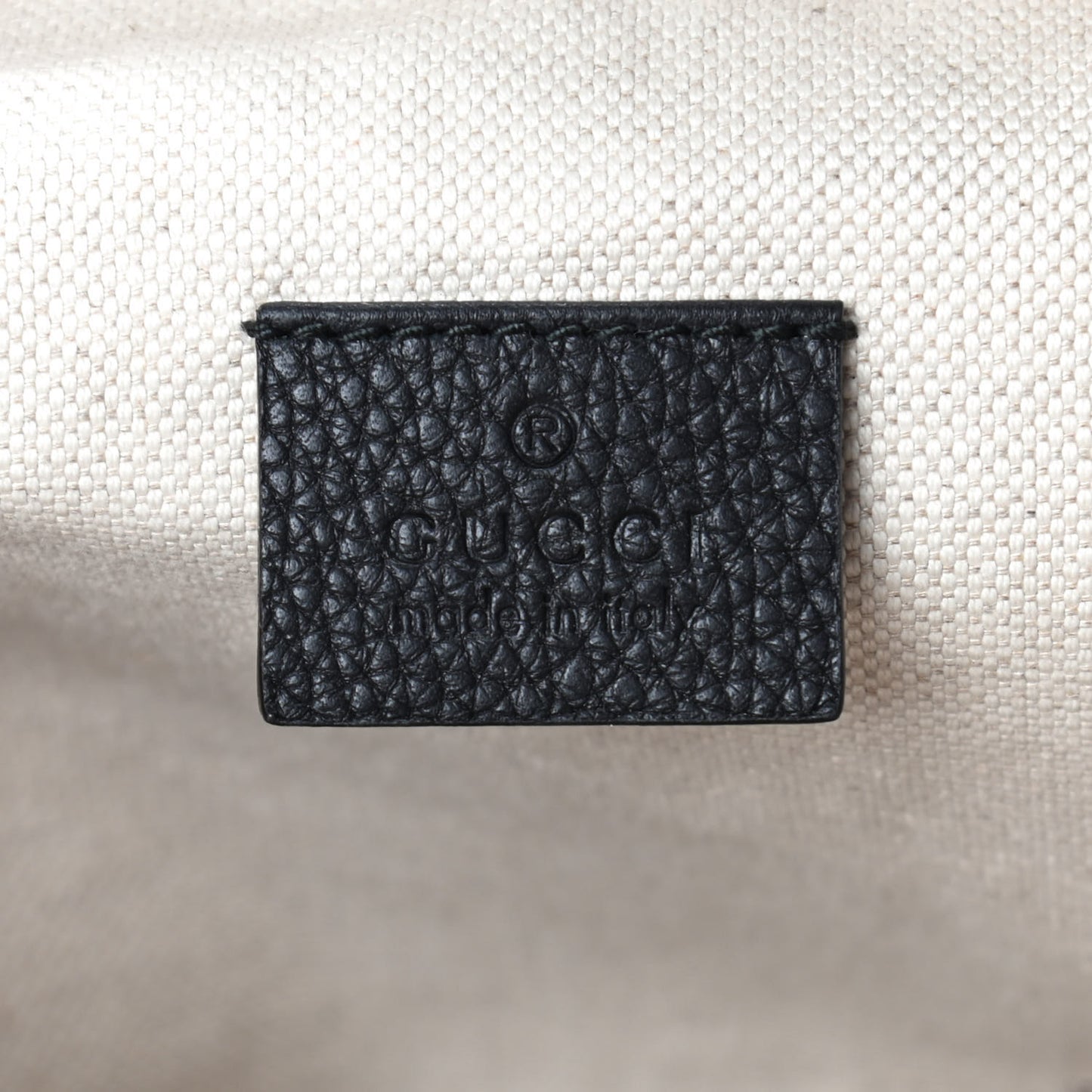 Grained Calfskin Logo Belt Bag Black
