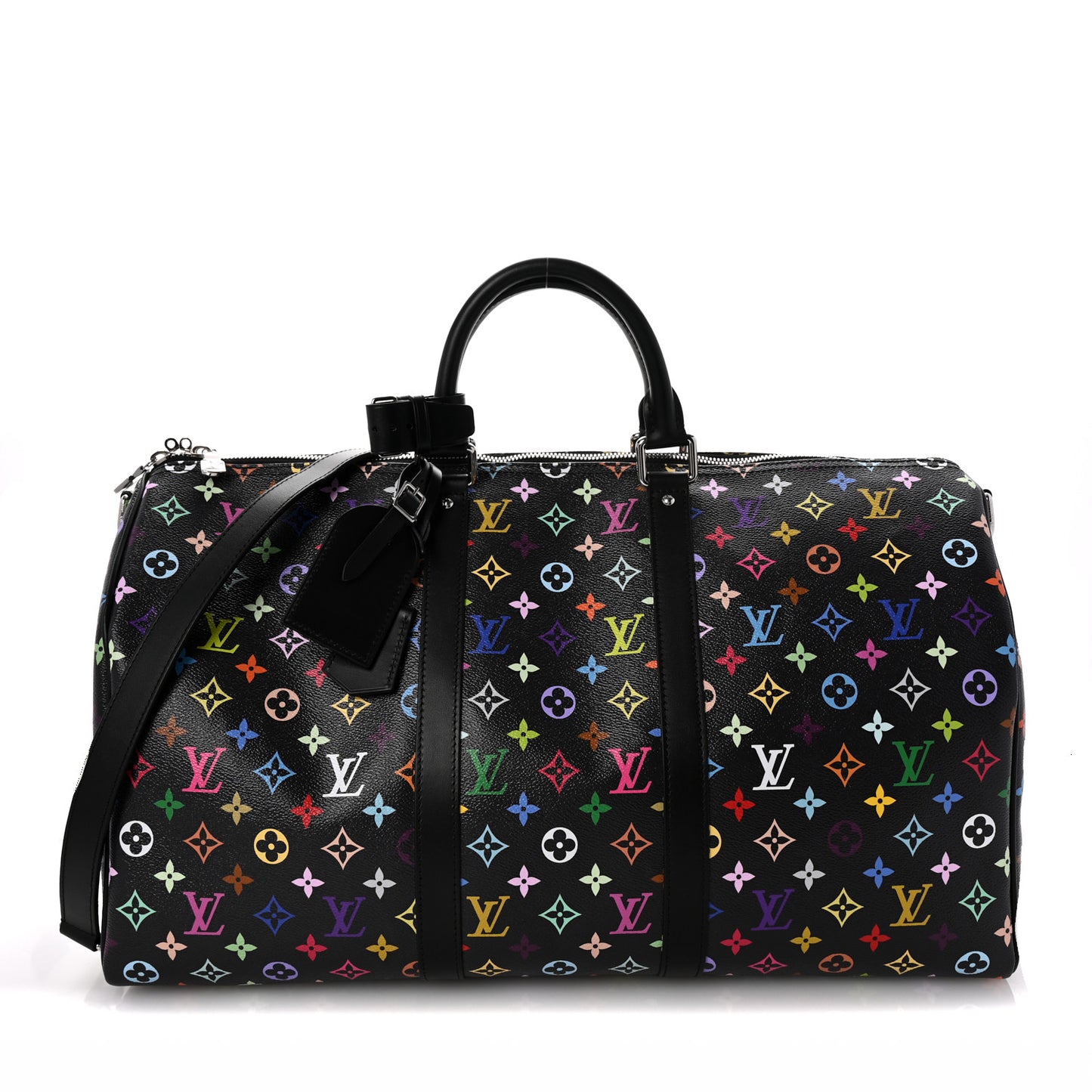 LV X TM Monogram Multicolor Keepall Bandouliere 50 Black