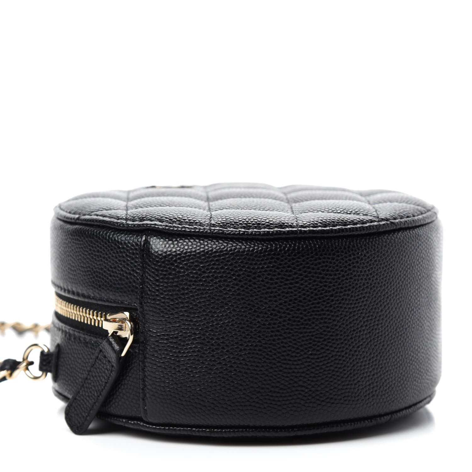 Chanel Caviar Quilted Round Clutch With Chain Black 4 of 11