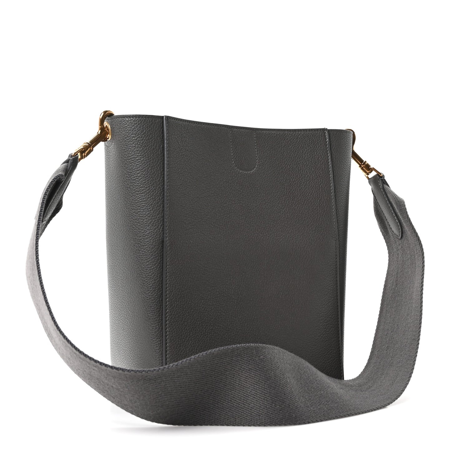 Soft Grained Calfskin Small Sangle Bucket Bag Kohl