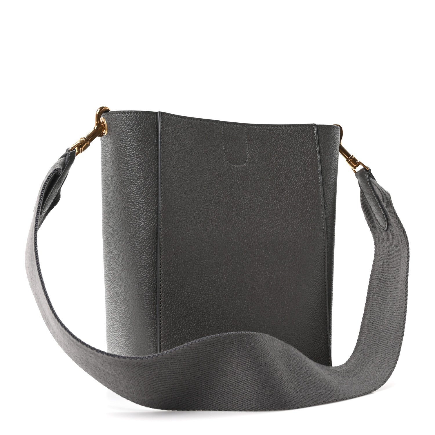 Celine Soft Grained Calfskin Small Sangle Bucket Bag Kohl 3 of 9