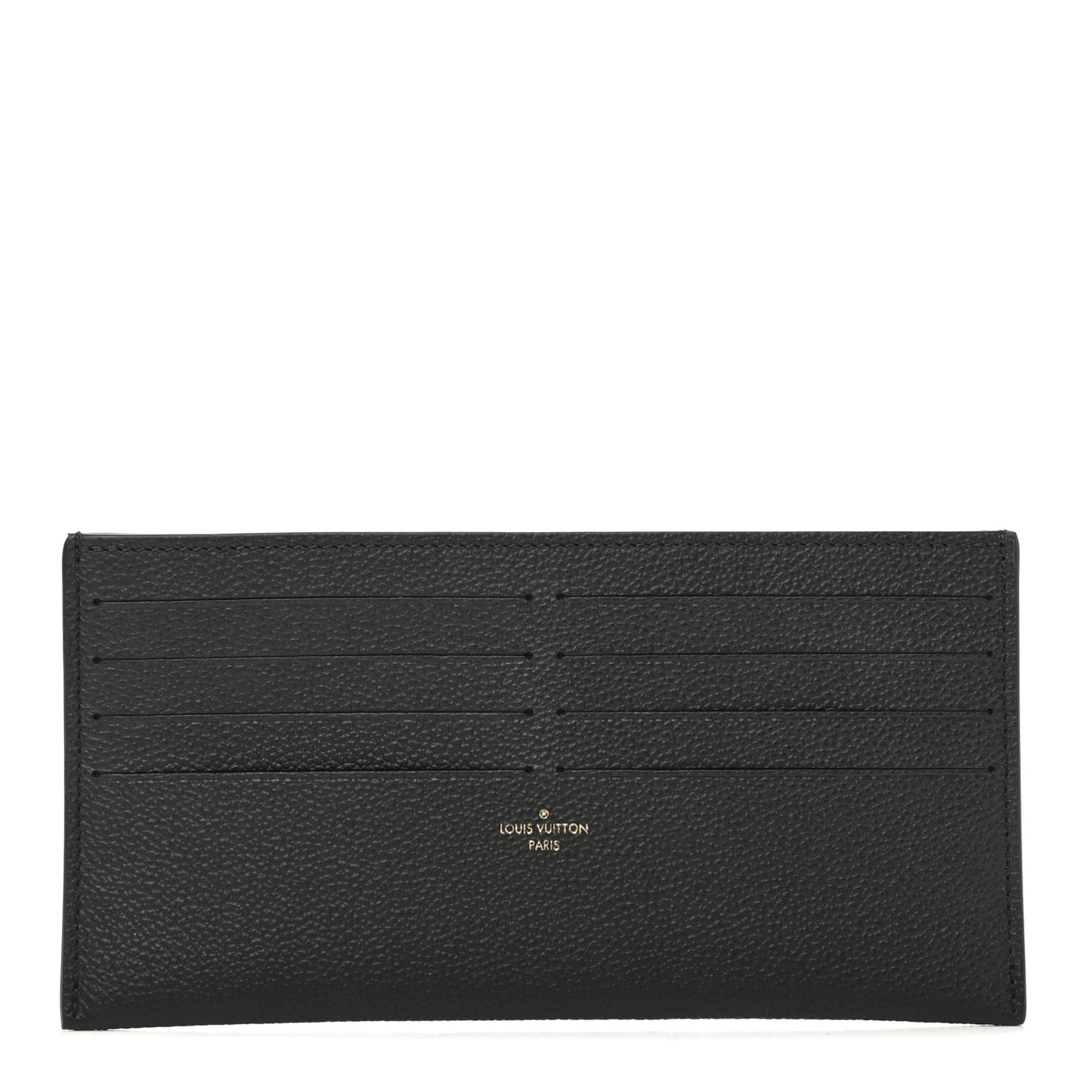 Calfskin Felicie Chain Wallet Card Holder Insert Black