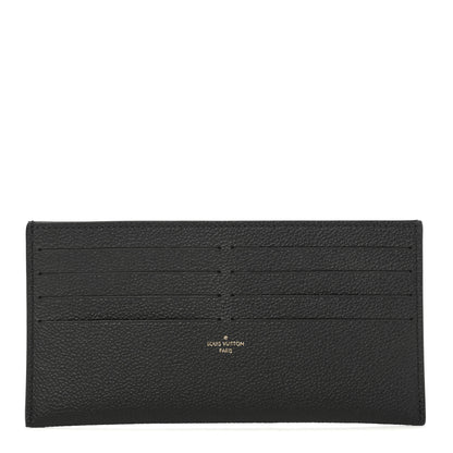 Louis Vuitton Calfskin Felicie Chain Wallet Card Holder Insert Black 1 of 6